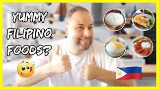 REACTİNG TO SOME FİLİPİNO FOODS FIRST TIME EATING THESE TURKISH HUSBAND l VLOG 3 [upl. by Walls533]