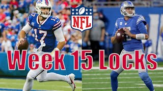 NFL Week 15 Betting Locks and Game Picks [upl. by Atterbury]