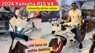 2024 Yamaha R15 V4 Review  Intensity white R15 v4 OBD2  Better than ktm 200 [upl. by Irim]