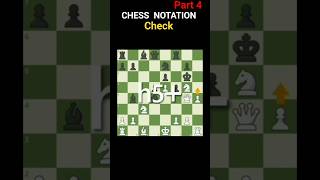 Chess Notation How to Notate Check in Chess chess shorts [upl. by Gnilrac647]