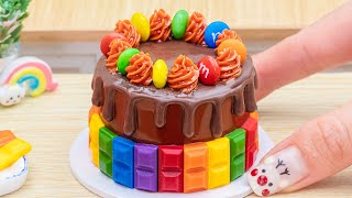 Amazing Miniature Chocolate Cake Decorating 🌈 Most Clever Amazing Tiny KIKAT Mixed Chocolate Cake [upl. by Cut]