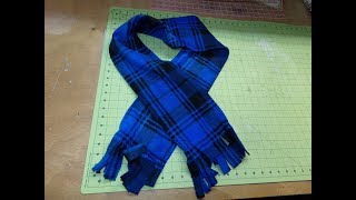 How To Sew The EASIEST Fleece Scarf [upl. by Hemingway276]