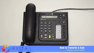 How to Transfer a Call  AlcatelLucent 4018 [upl. by Arihs438]