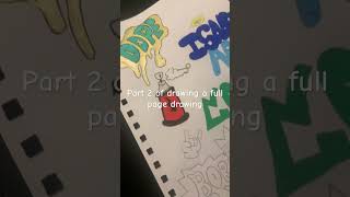 Part 2 of drawing a full page drawing [upl. by Alleiram106]