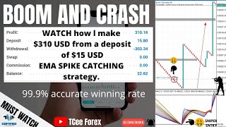 EMA spike catching strategy Boom and Crash 999 accurate Real Account TradesMUST WATCH [upl. by Cece]