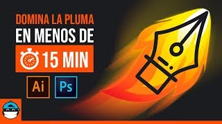 Aprende CÓMO UTILIZAR la HERRAMIENTA PLUMA en menos de 15 MINUTOS ⏱⚡️ IllustratorPhotoshop [upl. by Ylimme]