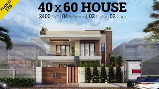 40x60 Feet Villa Design 45 BHK Duplex House Design  12X18 Meters  265 Gaj  ID176 [upl. by Ttreve]