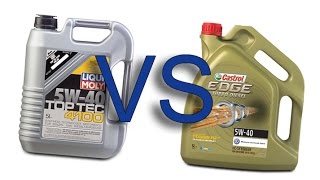 Liqui Moly Top Tec 4100 5W40 vs Castrol EDGE fst Titanium 5W40 [upl. by Rivi]