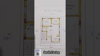 25 x 35 South Facing House shorts lowbudgethomes houseplans ytshort ChandanNR01 [upl. by Polard]