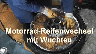 MotorradReifenwechsel mit Wuchten [upl. by Norry567]