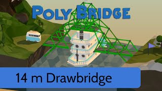 Poly Bridge  Level 12  14m draw bridge [upl. by Marylou]