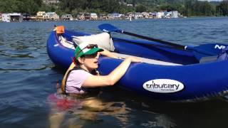 Intro to Kayaking  Lesson 5  getting back in your kayak [upl. by Yelrehs]