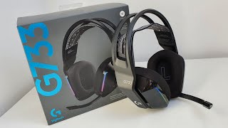 Logitech G733 Lightspeed Wireless Gaming Headset Review and Mic Test For PC and PlayStation [upl. by Hultgren]