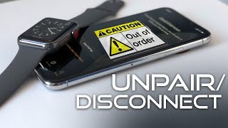 How to Disconnect Apple Watch From iPhone Broken Lost [upl. by Hobard]