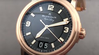 Blancpain Leman Aqua Lung Grande Date 2850B3630A64B Blancpain Watch Review [upl. by Sirac37]