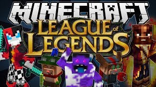 Minecraft  LEAGUE OF LEGENDS Champions Weapons Magic amp More  Mod Showcase [upl. by Trebmer249]