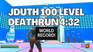 432 WORLD RECORD Jduth 100 level deathrun [upl. by Naarah322]