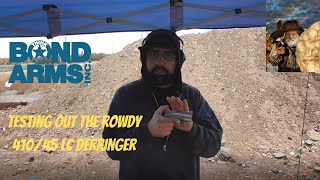 Range Review 2021 2 Shot Bond Arms Rowdy 41045LC 3inch Derringer [upl. by Krasnoff]