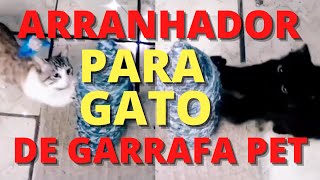 DIY COMO FAZER ARRANHADOR PARA GATO FEITO COM GARRAFA PET GASTANDO APENAS 4 REAIS [upl. by Onirefez732]