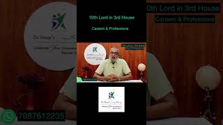 Careers amp Professions 10th Lord in 3rd House educational astrology careers professions [upl. by Ely]