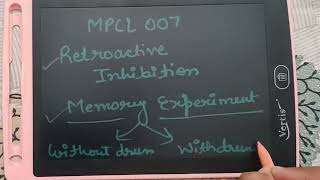 Retroactive Inhibition experiment in psychology l Memory drum experiment psychology mpcl007 memory [upl. by Ettenoj916]