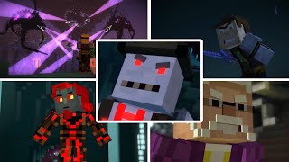 Minecraft Story Mode Season 1 amp 2  All Final Bosses [upl. by Eelitan]