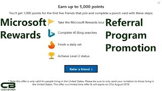 Microsoft Rewards Referral Program Promotion  Up to 5000 Points up for Grabs [upl. by Elleyoj]