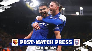 SAM MORSY AFTER HIS WATFORD WINNER [upl. by Gladstone]