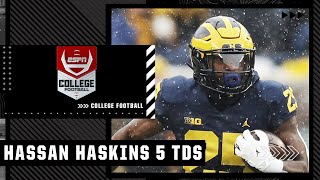 Hassan Haskins scores 5 TDs as Michigan upsets Ohio State [upl. by Annoya109]