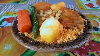 Couscous Tunisien au Merou  Recette Tunisienne [upl. by Pals]