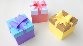 DIY Gift Box  How to make Gift Box  Easy Paper Crafts Idea [upl. by Soutor893]