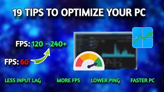 19 TIPS TO OPTIMIZE YOUR PC INCREASE FPS LESS LAG [upl. by Genaro678]