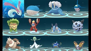 EVOLUTION 12 POKÉMON GO GEN 3 WATER TYPES amp ICETYPES [upl. by Manella]