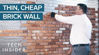 Thin Brick Wall Is Cheaper And Quicker To Install Than The Real Thing [upl. by Cleodell]