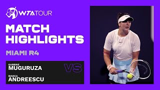 Bianca Andreescu vs Garbine Muguruza  2021 Miami Open Round 4  WTA Match Highlights [upl. by Trude]