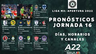 Liga MX Apertura 2022 Pronosticos Jornada 16 [upl. by Alaehs]