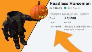 HOW TO GET THE HEADLESS HORSEMAN FOR FREE ROBLOX 2020 ROCashcom [upl. by Uv]