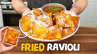 The ULTIMATE Appetizer  Fried Toasted Ravioli Recipe  Cooking The States Missouri [upl. by Yahiya936]