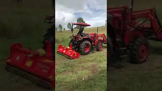 Del Morino Flipper 186cm flail mower powered by an APOLLO 554 tractor [upl. by Yanahs]