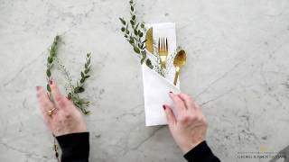 Simple and elegant napkin foldning [upl. by Beauregard599]