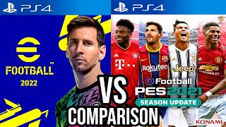 eFootball 2022 Vs PES 2021 PS4 [upl. by Curtis133]