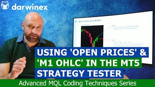 32 How to use ‘Open Prices’ and ‘1 minute OHLC’ in the MT5 Strategy Tester utilizing bestpractice [upl. by Aribold]