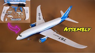 Boeing 787 RC Plane Unboxing amp Assembly QF008 RC Plane [upl. by Broome]