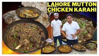 SHAAN E KARAHI LAHORE MOST FAMOUS MUTTON CHICKEN KADAI AT DELHI SHAAN E KARAHI OKHLA [upl. by Adelric]