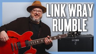 Link Wray Rumble Guitar Lesson  Tutorial [upl. by Glassman]