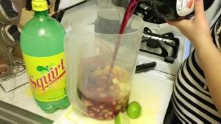 como hacer sangria con vino tinto y fruta [upl. by Zetrok]