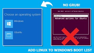 How to add Ubuntu to Windows boot List  Instead of GRUB [upl. by Gorrian240]