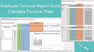 Employee Turnover Report Excel Calculate Turnover Rate [upl. by Anitsej85]