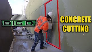 Cutting A Door Opening Out Of A Concrete Wall [upl. by Leeth]