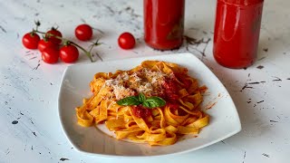 Pasta with Homemade Tomato Sauce 😋 ready in 10 minutes [upl. by Treblih942]